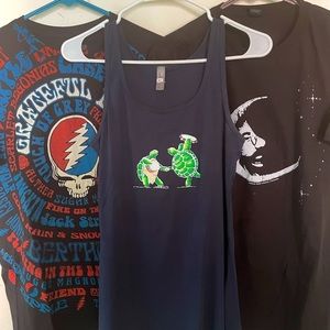 Three NWT Liquid Blue GRATEFUL DEAD; Two Tees and a Tank